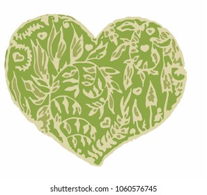 Hand-drawn heart in vector