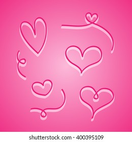 Hand-drawn hearts background great for any use. Vector EPS10.