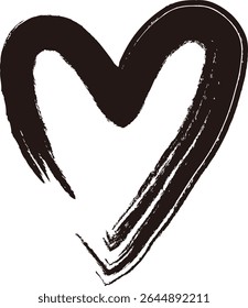 Hand-drawn hearts. Doodle style, grunge hearts. Symbols of Valentine's Day and love. Vector material.