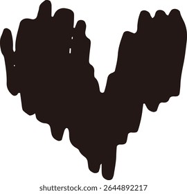 Hand-drawn hearts. Doodle style, grunge hearts. Symbols of Valentine's Day and love. Vector material.