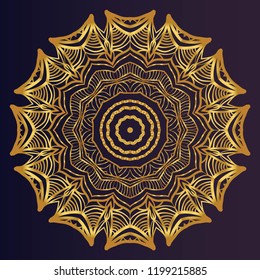 Hand-Drawn Henna Ethnic Mandala. Circle lace ornament. Vector illustration. for coloring book, greeting card, invitation, tattoo. Anti-stress therapy pattern