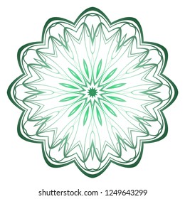 Hand-Drawn Henna Ethnic Mandala. Circle lace ornament. Vector illustration. for coloring book, greeting card, invitation, tattoo. Anti-stress therapy pattern.