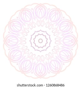 Hand-Drawn Henna Ethnic Mandala. Circle lace ornament. Vector illustration. for coloring book, greeting card, invitation, tattoo. Anti-stress therapy pattern.