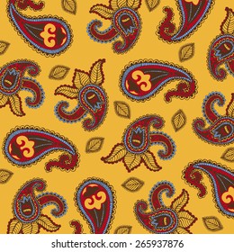 Hand-Drawn Henna Mehndi Abstract Mandala Flowers and Paisley Doodle Vector Illustration Design Elements