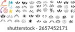 Hand-Drawn Highlight Icon Set. Includes Swirls, Arrows, and Decorative Accents. Stroke and Outline Collection.