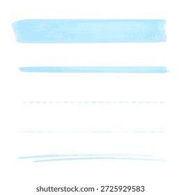 Handgezeichnete Markierungslinien.Perfekt für die Betonung von Text, Titeln und wichtigen Punkten in Designs, Präsentationen und sozialen Medien.