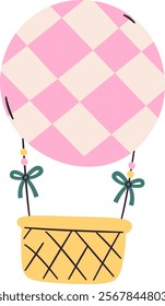 Handdrawn Hot Air Balloon Vector Illustration