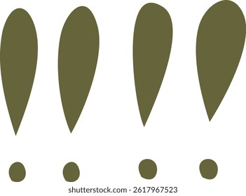Hand-drawn icon illustration of an emotional footnote (surprise mark).