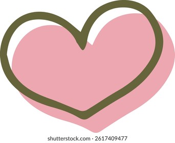 Hand-drawn icon illustration of a heart.