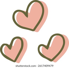 Hand-drawn icon illustration of a heart.