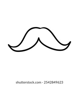 Ícone desenhado à mão de um bigode, simbolizando masculinidade e higiene.