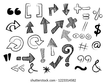 Hand-drawn icons. Vector symbol
illustration.