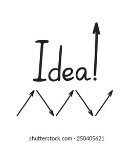 Hand-drawn Idea with arrows