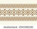 Hand-drawn Ikat geometric folklore ornament with diamonds. Tribal ethnic vector texture. Seamless striped pattern in Aztec style. Great for textiles, banners, wallpapers, and wrapping vector design.