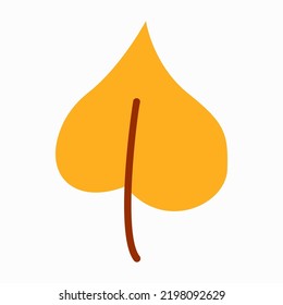 hand-drawn illustration of an autumn leaf isolated on a white background, vector
