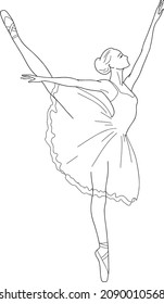 Handdrawn Illustration Ballerina Black White Images Stock Vector ...