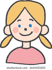 Hand-drawn illustration of a boy