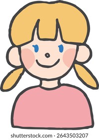 Hand-drawn illustration of a boy