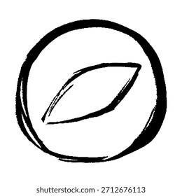 Ilustração desenhada à mão de boule de pão com traços de pincel