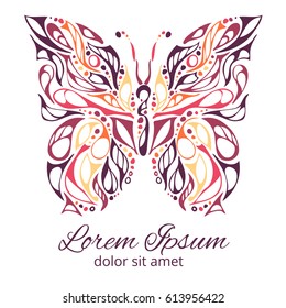 Hand-drawn illustration of butterfly