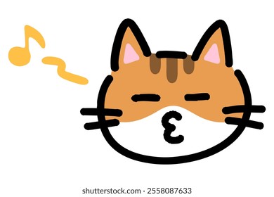 hand-drawn illustration of a cat playing dumb