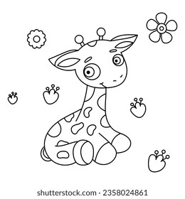 Malbuch-Giraffe für handgezeichnete Illustrationen