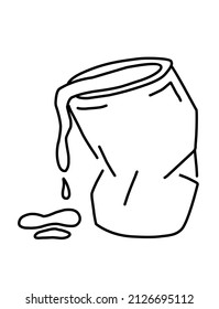 Hand-drawn illustration of the contour cocktail. Vector illustration