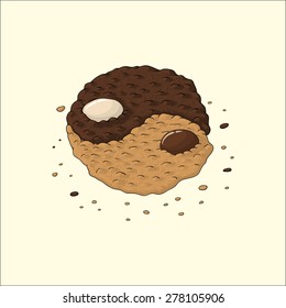 Hand-drawn illustration of the hand-drawn cookie