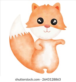 A hand-drawn illustration of a cozy little fox nestled in autumn leaves, capturing the warmth and charm of fall.