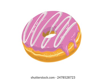 Ilustración dibujada mano donuts