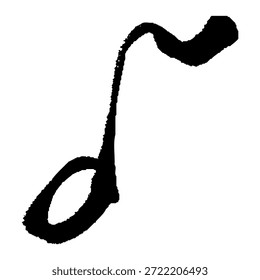 Handgezeichnete Illustration von achten Noten mit einem Pinselstrich