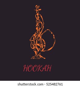 Hand-drawn illustration of hookah 