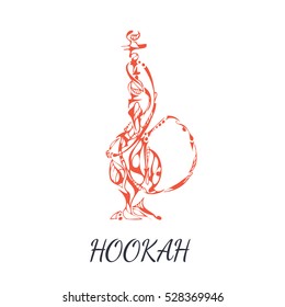 Hand-drawn illustration of hookah