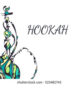 Hand-drawn illustration of hookah for your project