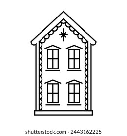 Hand-drawn illustration of a house on a blank white backdrop