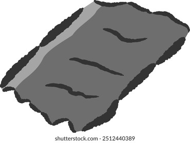 Hand-drawn illustration of a loose and cute jerky. A rough and stylish impression. Vector illustration.