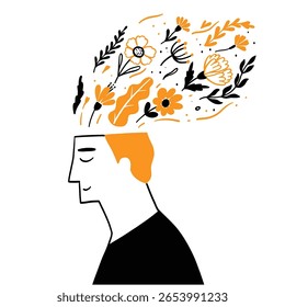A hand-drawn illustration of a man using a hairdryer in a bathroom. This image is perfect for content about men's morning routines, self-care, grooming, and personal style.