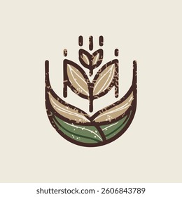 a hand-drawn illustration of a rustic farm