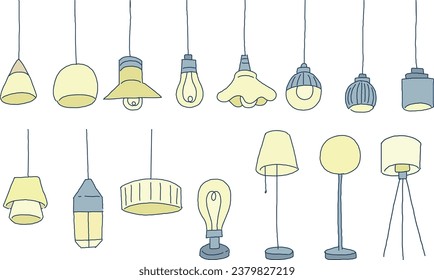 Ilustración de diversos tipos de iluminación