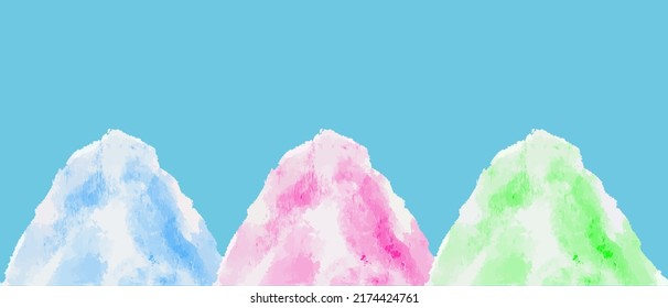 Hand-drawn illustration of shaved ice