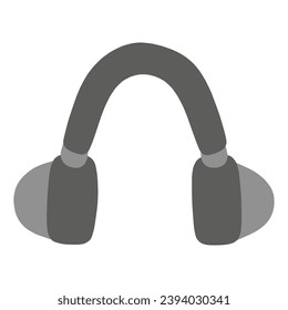 Hand-drawn illustration of simply deformed headphones