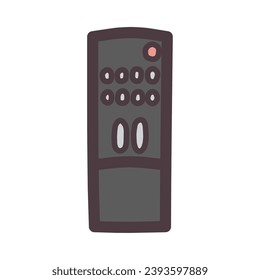 Ilustración a mano de un control remoto simplemente deformado