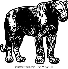"Hand-drawn illustration of tiger head with detailed linework"
"Silhouette of a stealthy tiger stalking its prey in the grass"
"Illustration of a playful tiger cub in cartoon style"