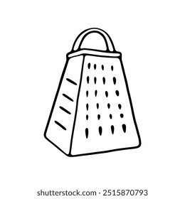 hand-drawn illustration of a traditional cheese grater.