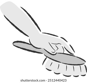 Hand-drawn illustrations of cute and relaxed care products. A rough and stylish impression. Vector illustration.