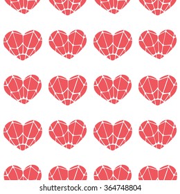 Hand-drawn illustrations. Greeting card for Valentine's Day. Feast of St. Valentine. Seamless pattern.