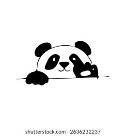 Hand-drawn image of a cool panda