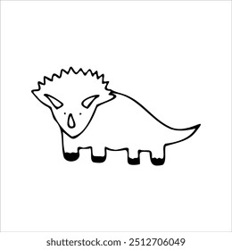 Hand-drawn image of a cool styracosaurus