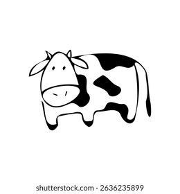 Hand-drawn image of a fat cow