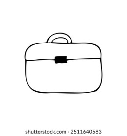 Imagen dibujada a mano de un bolso de oficina